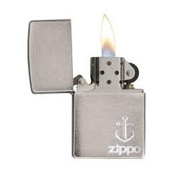 Encendedor Zippo Stamp Anchor Chrome Ancla 29531- Plateado