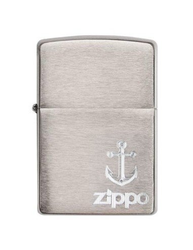 Encendedor Zippo Stamp Anchor Chrome Ancla 29531- Plateado