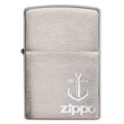 Encendedor Zippo Stamp Anchor Chrome Ancla 29531- Plateado