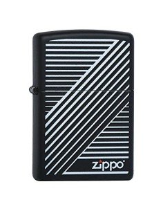 Encendedor Zippo Stamp Lines Líneas 29535 - Negro