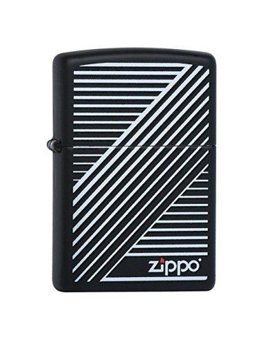 Encendedor Zippo Stamp Lines Líneas 29535 - Negro