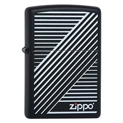 Encendedor Zippo Stamp Lines Líneas 29535 - Negro
