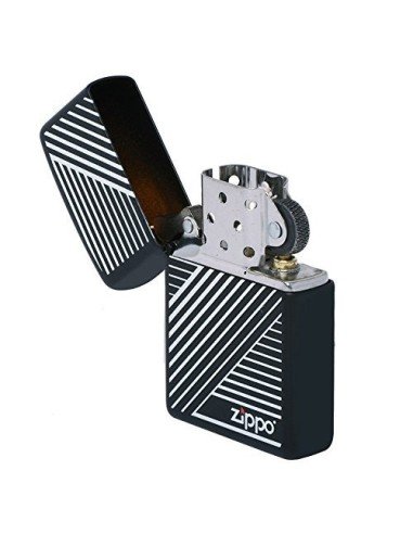 Encendedor Zippo Stamp Lines Líneas 29535 - Negro