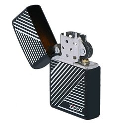 Encendedor Zippo Stamp Lines Líneas 29535 - Negro