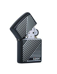 Encendedor Zippo Stamp Lines Líneas 29535 - Negro 2