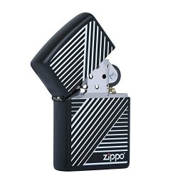 Encendedor Zippo Stamp Lines Líneas 29535 - Negro