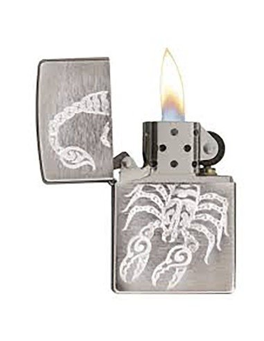 Encendedor Zippo Stamp Scorpion Lighter 29541 - Plateado