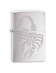 Encendedor Zippo Stamp Scorpion Lighter 29541 - Plateado