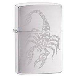 Encendedor Zippo Stamp Scorpion Lighter 29541 - Plateado