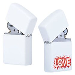 Encendedor Zippo Stamp Peace Love paz amor 29542 - Blanco