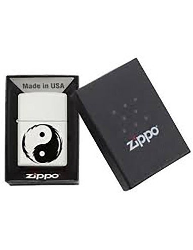 Encendedor Zippo Stamp Yin Yang 29544 - Blanco Negro