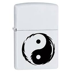 Encendedor Zippo Stamp Yin Yang 29544 - Blanco Negro