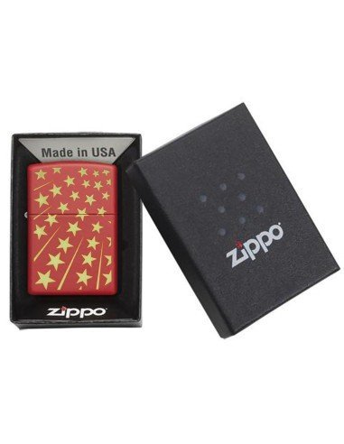 Encendedor Zippo Stamp Red Stars 29548 - Rojo Amarillo