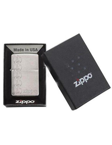 Encendedor Zippo Stamp Flames Lighter Stars 29533 - Plateado