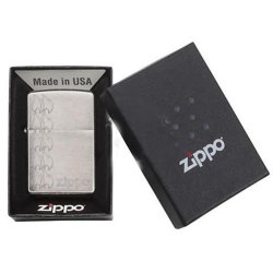 Encendedor Zippo Stamp Flames Lighter Stars 29533 - Plateado
