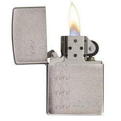 Encendedor Zippo Stamp Flames Lighter Stars 29533 - Plateado