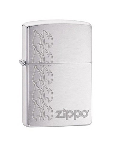 Encendedor Zippo Stamp Flames Lighter Stars 29533 - Plateado