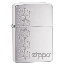 Encendedor Zippo Stamp Flames Lighter Stars 29533 - Plateado