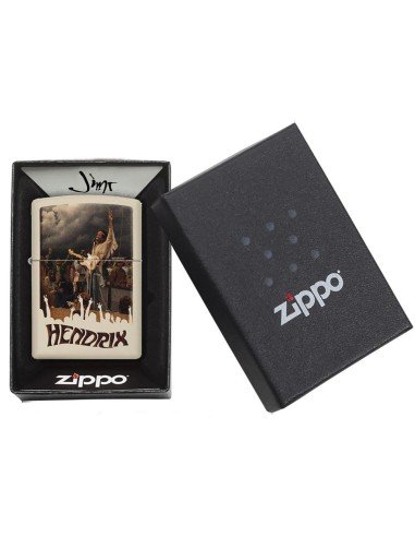 Encendedor Zippo Stamp Jimi Hendrix Concert 29172 Matte Cream  - Crema