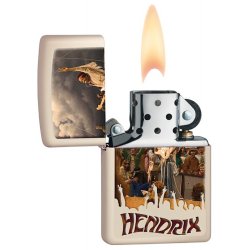 Encendedor Zippo Stamp Jimi Hendrix Concert 29172 Matte Cream  - Crema