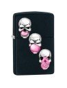 Encendedor Zippo Stamp Skull Bubble Gum 29398 Black Matte - Negro