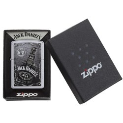 Encendedor Zippo Stamp Jack Daniel's Old No. 7 29285 Satin Chrome - Plateado
