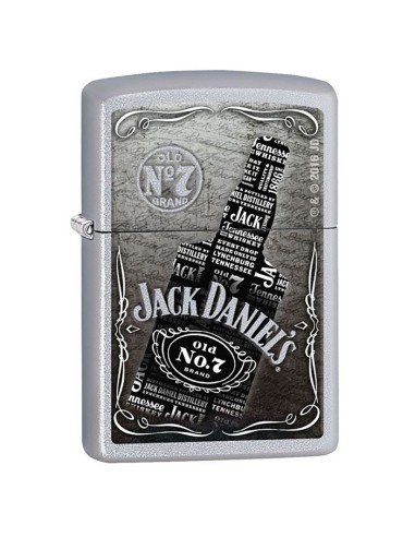 Encendedor Zippo Stamp Jack Daniel's Old No. 7 29285 Satin Chrome - Plateado