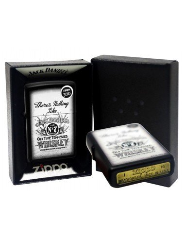Encendedor Zippo Stamp Jack Daniels There's Nothing Like 29293 Black Matte - Negro