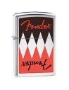 Encendedor Zippo Stamp Fender Guitar 29309 High Polish Chrome - Plateado