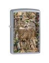 Encendedor Zippo Stamp Realtree Camo Buck Deer 29310 Street Chrome - Plateado
