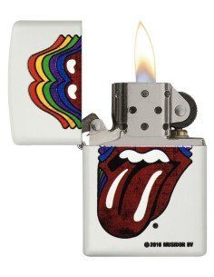 Encendedor Zippo Stamp The Rolling Stones Lips  29315 White Matte - Blanco 2