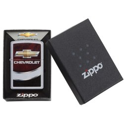 Encendedor Zippo Stamp Chevrolet Chevy 29318 Silver Red Black - Plateado