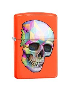 Encendedor Zippo Stamp Skull Colorful Windproff  29402 Orange mate - Naranaja