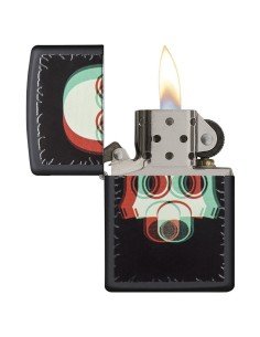 Encendedor Zippo Stamp Nuclear Gas Mask 3d 29417 Black Matte - Negro 2