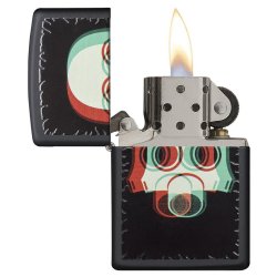 Encendedor Zippo Stamp Nuclear Gas Mask 3d 29417 Black Matte - Negro