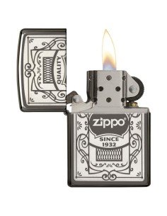 Encendedor Zippo Stamp Quality Since 1932 - 29425 Black Ice Chrome - Negro 2