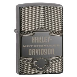 Encendedor Zippo Texture HD Harley Davidson Armor 29165 Black Ice - Negro