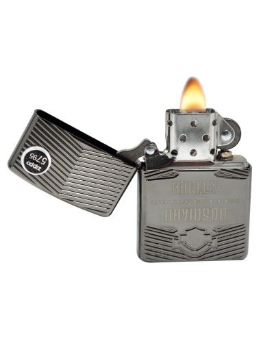 Encendedor Zippo Texture HD Harley Davidson Armor 29165 Black Ice - Negro