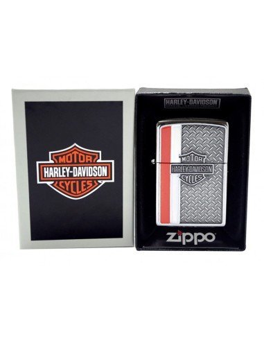 Encendedor Zippo texture Harley Davidson Diamond Plate Lighter 28732 Street Chrome - Plateado