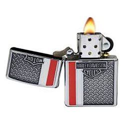 Encendedor Zippo texture Harley Davidson Diamond Plate Lighter 28732 Street Chrome - Plateado