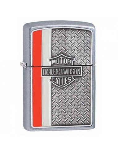Encendedor Zippo texture Harley Davidson Diamond Plate Lighter 28732 Street Chrome - Plateado