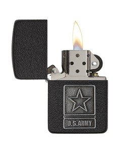 Encendedor Zippo texture 1941 US Army Pewter Emblem 28583 black crackle - negro 2