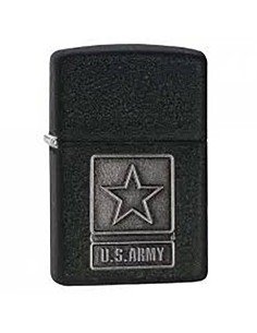 Encendedor Zippo texture 1941 US Army Pewter Emblem 28583 black crackle - negro