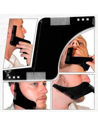 Peine Barba Molde Guía Plantilla Modelado Forma Afeitado Todo-en-uno