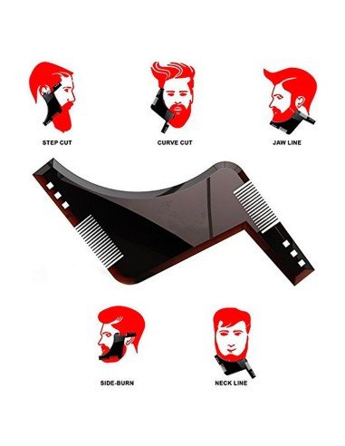 Peine Barba Molde Guía Plantilla Modelado Forma Afeitado Todo-en-uno