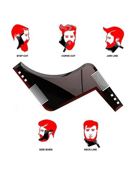 Peine Barba Molde Guía Plantilla Modelado Forma Afeitado Todo-en-uno