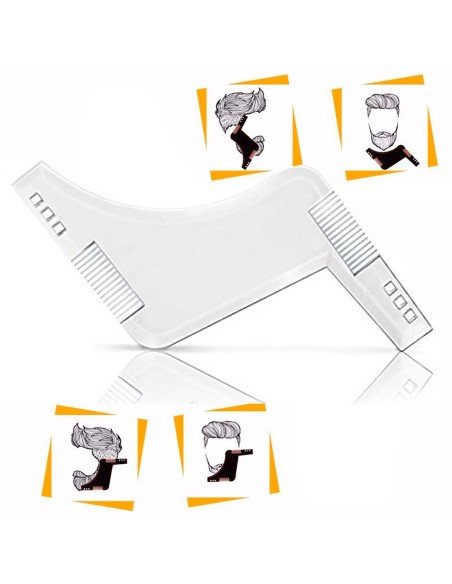 Peine Barba Molde Guía Plantilla Modelado Forma Afeitado Todo-en-uno Peine Barba Molde Guía Plantilla Modelado Forma Afeitado Todo-en-uno