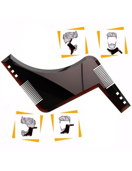 Peine Barba Molde Guía Plantilla Modelado Forma Afeitado Todo-en-uno