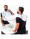 Capa Barbera para Afeitar Recoge el pelo Beard Pro  blanca