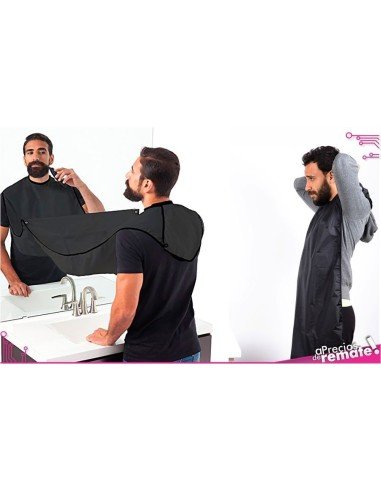 Capa Barbera para Afeitar Recoge el pelo Beard Pro  blanca